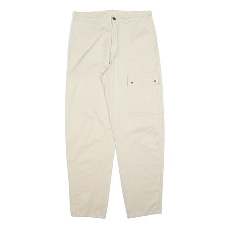 LEVI'S Womens Beige Cotton Blend Regular Fit Straight Leg Trousers W31 L31