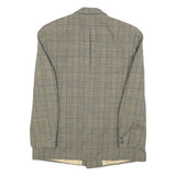 MODE Mens Beige Check Tailored Wool Blend Jacket M Classic Button Closure