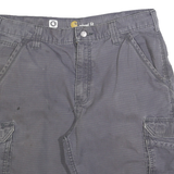 CARHARTT Mens Shorts Grey Cargo Relaxed Fit L W34 Workwear Durable
