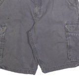 CARHARTT Mens Shorts Grey Cargo Relaxed Fit L W34 Workwear Durable