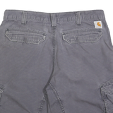 CARHARTT Mens Shorts Grey Cargo Relaxed Fit L W34 Workwear Durable