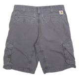 CARHARTT Mens Shorts Grey Cargo Relaxed Fit L W34 Workwear Durable