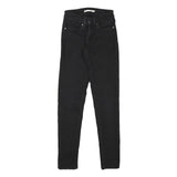 LEVI'S Womens Black Slim Skinny Denim Jeans Cotton Blend Zip W23 L29