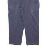 CARHARTT Mens Cotton Blend Blue Relaxed Straight Trousers W40 L30 Workwear