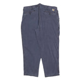CARHARTT Mens Cotton Blend Blue Relaxed Straight Trousers W40 L30 Workwear