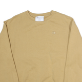 CHAMPION Womens Beige Crew Neck M Cotton Pullover Sweatshirt Casual