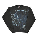 Hanes Sweatshirt - Large Black Cotton Blend