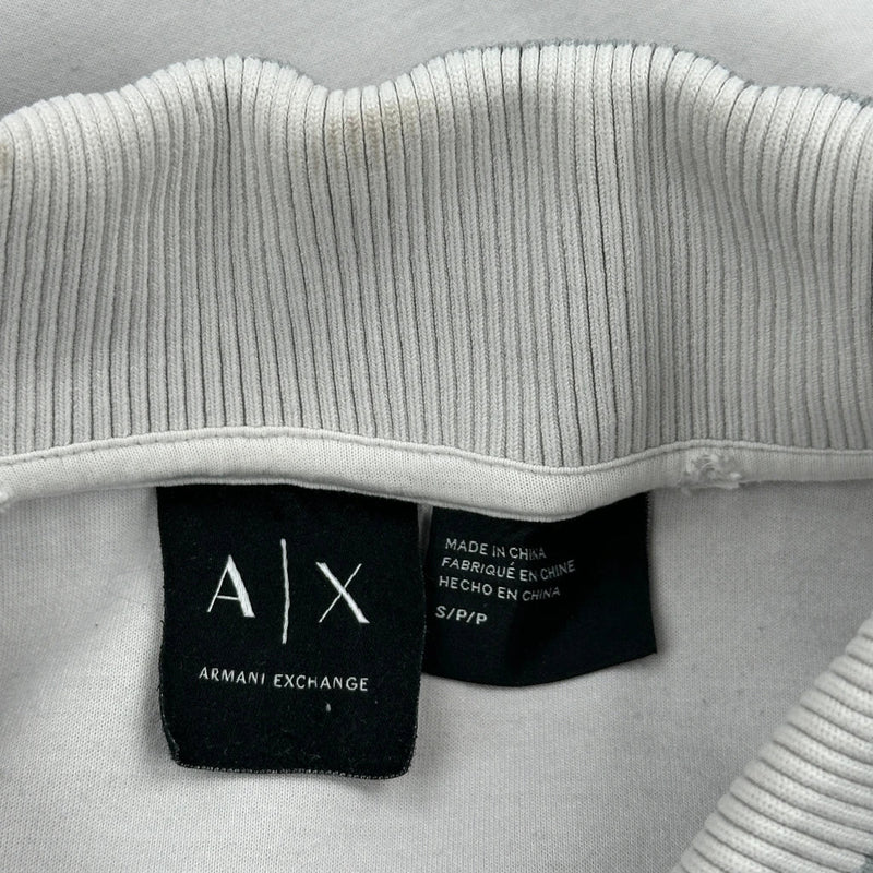 Armani Exchange Collared Jumper - Small Grey Cotton