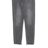 LEVI'S Womens Jeans Grey Slim Skinny Denim Raw Hem W25 L26 Stylish