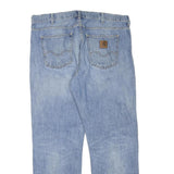 CARHARTT Mens Jeans Blue Regular Straight Denim Rinse W42 L32 Casual Workwear