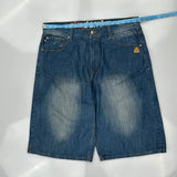 Akademiks Denim Shorts - 36W 12L Blue Cotton