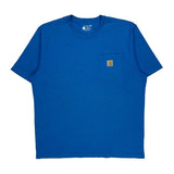 Carhartt T-Shirt - Large Blue Cotton