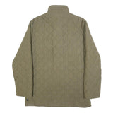 BARBOUR Mens Green Quilted Jacket M Polyester Blend Zip Classic Outdoor