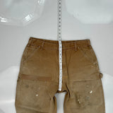 Carhartt Double Knee Carpenter Pants - 34W 30L Brown Cotton