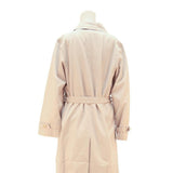 Womens Beige Button Front Classic Jacket S Polyester Blend Plain Button Closure