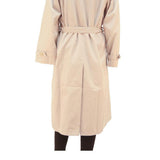 Womens Beige Button Front Classic Jacket S Polyester Blend Plain Button Closure