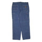 CARHARTT Mens Jeans Blue Regular Straight Denim W40 L32 Workwear Durable Zip