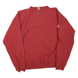 ADIDAS Mens Red Lightweight V-Neck Casual Jacket XL Polyester Blend Plain