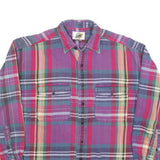 FIELD GEAR Mens Purple & Pink Check Shirt L Cotton Blend Casual Button-Up