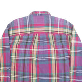 FIELD GEAR Mens Purple & Pink Check Shirt L Cotton Blend Casual Button-Up