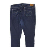 LEVI'S 711 Womens Jeans Blue Slim Skinny Denim W34 L31 Stretch Zip Fastening