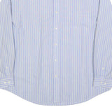 NAUTICA Mens Blue & White Stripe Classic Fit Shirt XL Cotton Blend Casual Formal