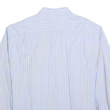 NAUTICA Mens Blue & White Stripe Classic Fit Shirt XL Cotton Blend Casual Formal
