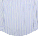 NAUTICA Mens Blue & White Stripe Classic Fit Shirt XL Cotton Blend Casual Formal