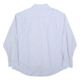 NAUTICA Mens Blue & White Stripe Classic Fit Shirt XL Cotton Blend Casual Formal