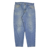 CARHARTT Mens Regular Blue Denim Light W36 L30 Relaxed Fit Cotton Blend Zip