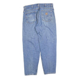 CARHARTT Mens Regular Blue Denim Light W36 L30 Relaxed Fit Cotton Blend Zip