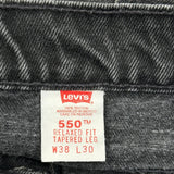 Levis Jeans - 36W 30L Black Cotton