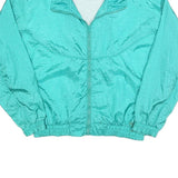 OLYMPIC EXPOSURE Womens Turquoise Windbreaker Jacket M Polyester Blend Zip Plain