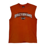 Hatfield And Mccoy Feud Harley Davidson Graphic Tank Top - Large Orange Cotton