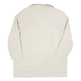 Womens Cream Zip Jacket L Polyester Blend Plain Lightweight Casual Outerwear