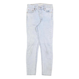 LEVI'S Womens Slim Light Blue Denim Jeans W26 L26 Classic Button Closure