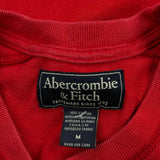 Abercrombie & Fitch Graphic Long Sleeve T-Shirt - Medium Red Cotton