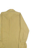 VAN HEUSEN Mens Yellow & Grey Striped Shirt L Classic Fit Button Closure