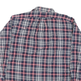 RALPH LAUREN Mens Blue White & Red Checked Shirt L Classic Cotton Blend Long