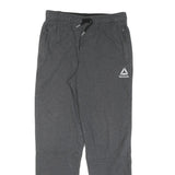 REEBOK Mens Joggers Grey S W28 L28 Cotton Slim Tapered Fit Casual Sportswear