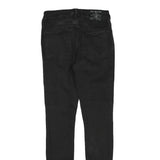 TRUE RELIGION Womens Jeans Black Regular Skinny Denim Raw W27 L28 Distressed Hem