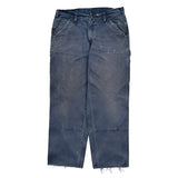 Dakota Grizzly Double Knee Carpenter Trousers - 34W 30L Blue Cotton