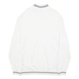 NAUTICA Mens White Pullover Plain Crew Neck Basic Knit Jumper XL Cotton