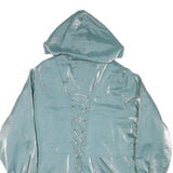 BEST UNITED GARMENT Womens Blue Jacket XL Polyester Blend Hooded Zip Plain