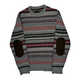 Barbour Argyle Sweater - Large Multicoloured Wool