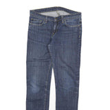 CARHARTT Mens Slim Blue Denim Jeans W29 L32 Cotton Blend Zip Plain Pocket
