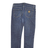 CARHARTT Mens Slim Blue Denim Jeans W29 L32 Cotton Blend Zip Plain Pocket