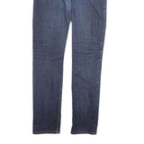CARHARTT Mens Slim Blue Denim Jeans W29 L32 Cotton Blend Zip Plain Pocket