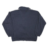 COMPANY Mens Navy & Grey Zip Jacket L Cotton Blend Plain Casual Fleece