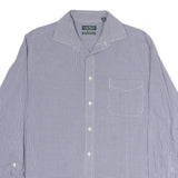 LAUREN RALPH LAUREN Mens Blue Check Shirt L Cotton Long Sleeve Classic Fit